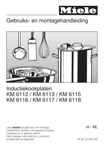 Miele KM6115 inbouw inductie kookplaat 60 cm - Wehkamp.nl