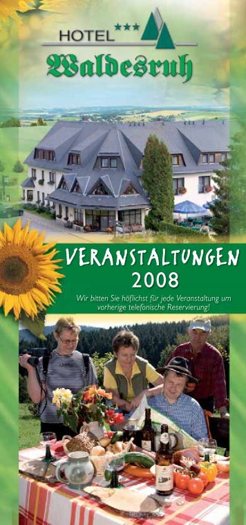 VERANSTALTUNGEN - Hotel Waldesruh