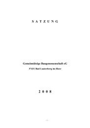 Download: Satzung 2008 - Gemeinnützige Baugenossenschaft eG