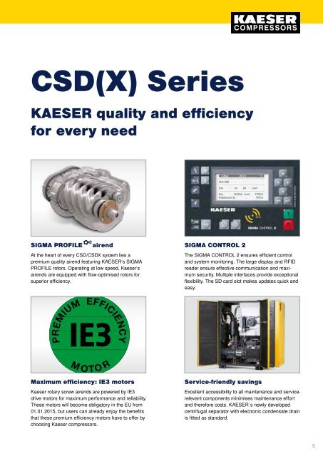 CSD/CSDX 45–90 kW - Kaeser Compressors
