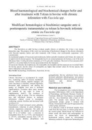 Blood haematological and biochemical changes befor and after ...