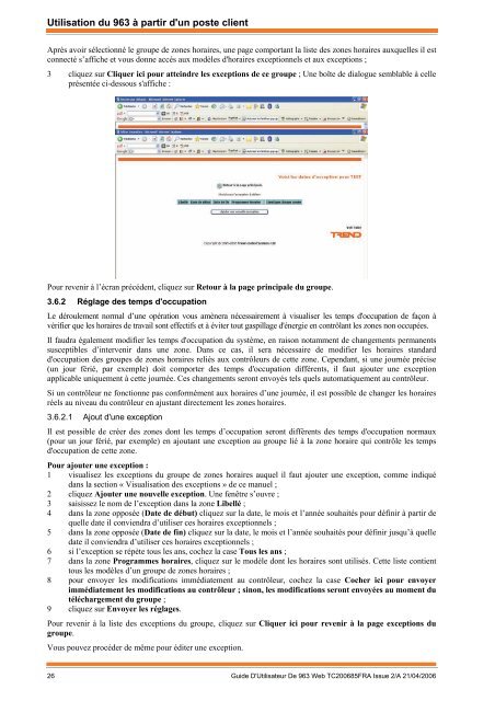 Manuel d'utilisation (Français) - Trend