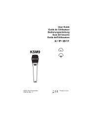 Shure KSM9 User Guide English - Pro Music