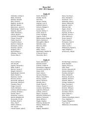 Honor Roll 2010 - 2011 Quarter 1 Grade 12 Grade 11 - Schoolwires