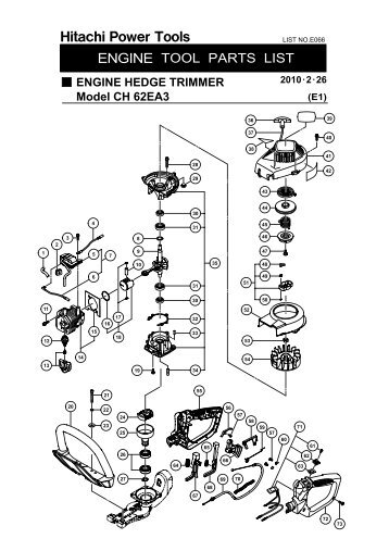 ENGINE HEDGE TRIMMER Model CH 62EA3 - Hitachi
