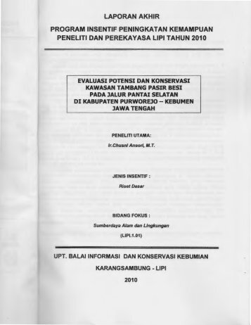 laporan akhir program insentif peningkatan kemampuan ... - KM Ristek