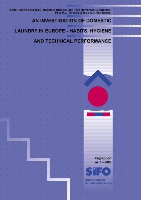 an investigation of domestic laundry in europe - habits ... - SIFO