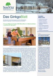 Das GinkgoBlatt - Ausgabe Winter 2011 - SeniVita