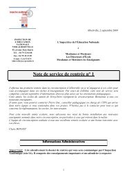 Nds n°1 09-10 - Inspection académique de la Savoie