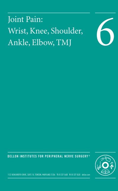 Joint Pain: Wrist, Knee, Shoulder, Ankle, Elbow, TMJ