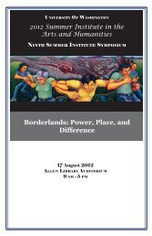 Borderlands: Power, Place, and Difference - University of Washington