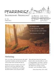 Pfarrbrief 102 Herbst 2012 - Katholische Seelsorgeeinheit ...