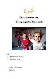 Elterninformation Zwergengarten Fischbach - Verein Tagesbetreuung