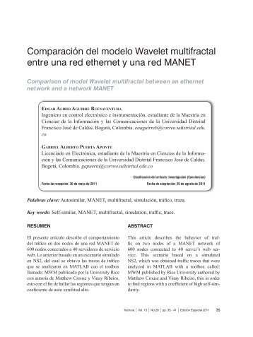 Comparación del modelo Wavelet multifractal ... - SciELO Colombia