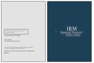 Annual Report 2005-2006 - IRM