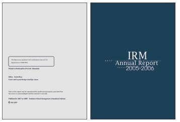 Annual Report 2005-2006 - IRM