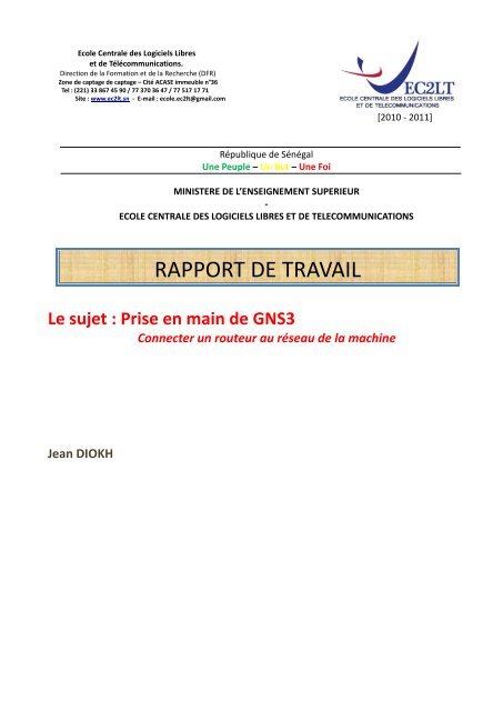 RAPPORT DE TRAVAIL - EC2LT