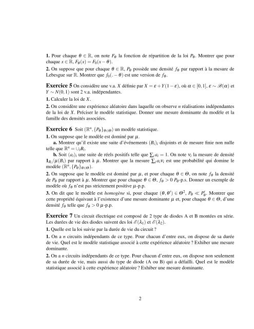 M1 MathÃ©matiques de l'universitÃ© Rennes 1 TD de Statistique