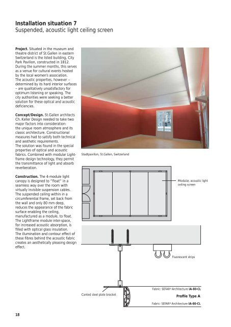 Architecture LightFrame – Modular fabric ceilings - SEFAR