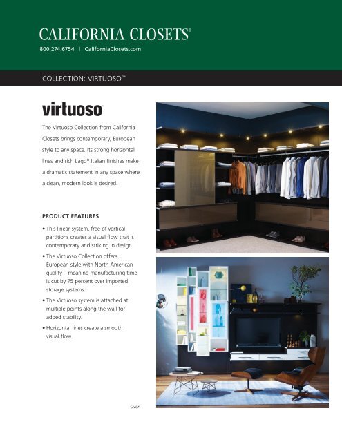 COLLECTION: VIRTUOSO™ - California Closets