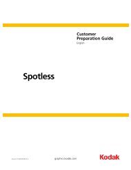 Spotless Customer Preparation Guide - Kodak