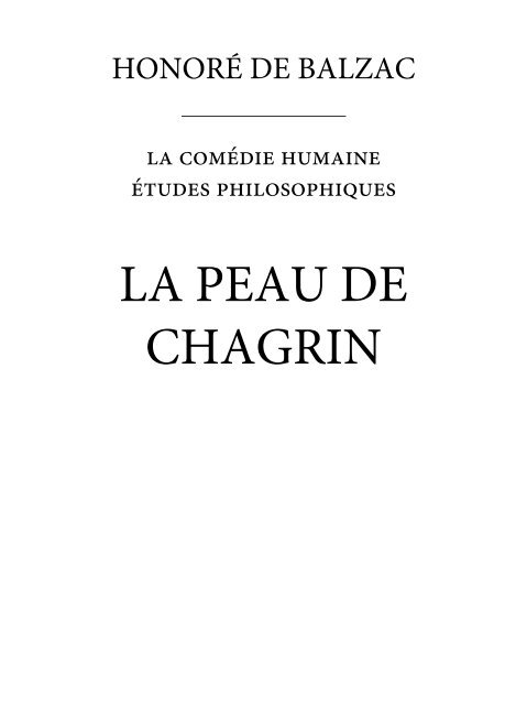 La peau de chagrin