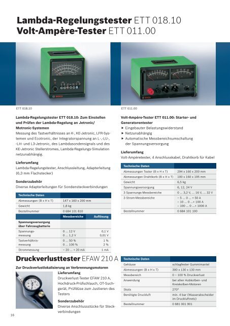 Fahrzeugsystem-Analyse FSA - Bosch - Werkstattportal