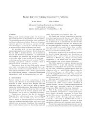 Slim: Directly Mining Descriptive Patterns - Universiteit Antwerpen