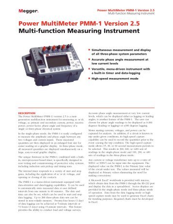 Power MultiMeter PMM-1 Version 2.5 Multi-function Measuring ...