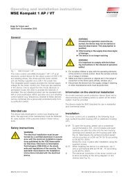 Operating and installation instructions MSE Kompakt 1 AP ... - Warema