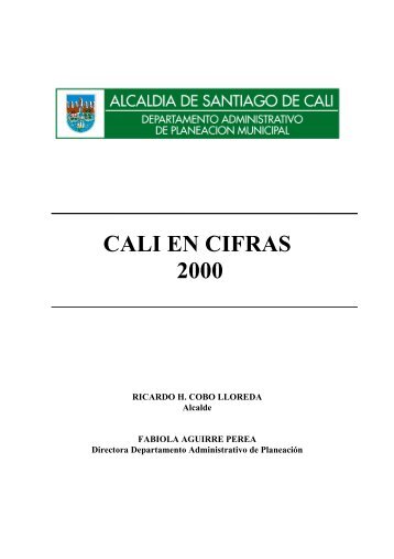 CALI EN CIFRAS 2000 - Departamento Administrativo de Planeacion
