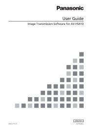 AV-HS410 Image Transmission Software User ... - Panasonic PASS