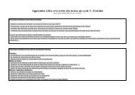 Apprendre Ã  lire et Ã  Ã©crire des textes au cycle 3 : Extraits