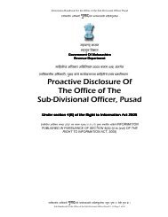 Proactive Disclosure Of The Office of The Sub ... - Yavatmal District