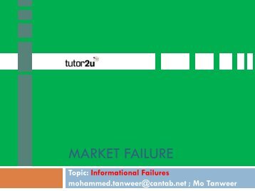 market failure - Tutor2u