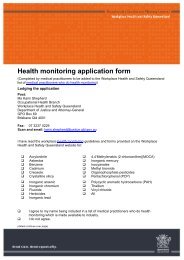 Health monitoring application form - Queensland Government