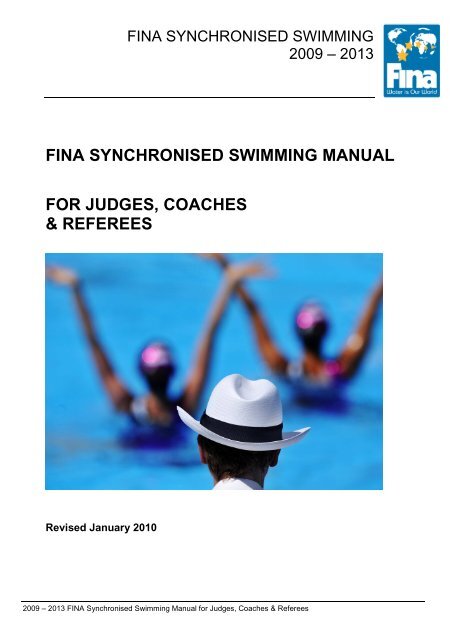 fina synchronised swimming manual for judges, coaches & referees