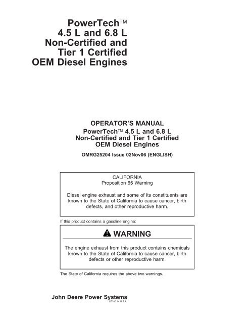 OMRG25204 oem uncert & tier 1.pdf - John Deere Industrial Engines