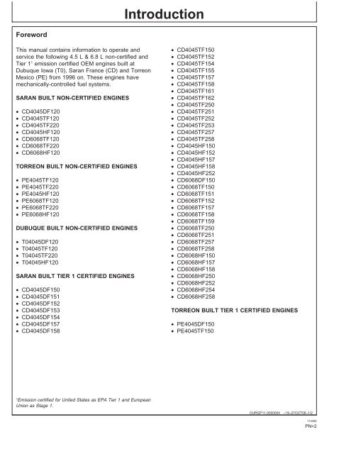 OMRG25204 oem uncert & tier 1.pdf - John Deere Industrial Engines