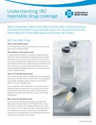 Understanding IBC injectable drug coverage