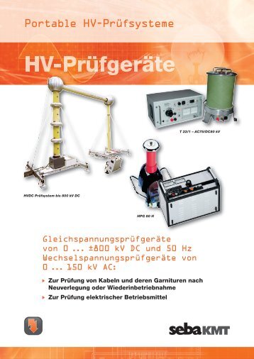 Portable HV-Prüfsysteme - SebaKMT