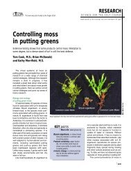 Controlling moss in putting greens - GCSAA