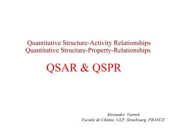 QSAR & QSPR