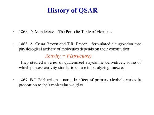 QSAR & QSPR