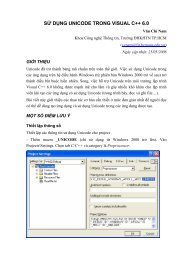 SỬ DỤNG UNICODE TRONG VISUAL C++ 6.0