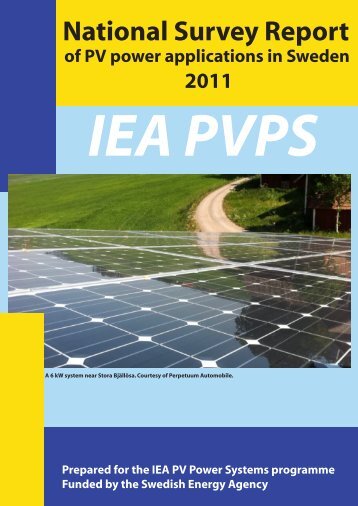 National Survey Report of PV Power Applications in Sweden 2011