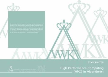 High Performance Computing (HPC) in Vlaanderen - Koninklijke ...