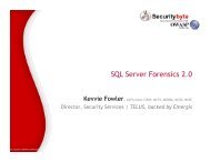 SQL Server Forensics 2.0 - Securitybyte