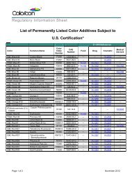 Permanently Listed Color Additives-Subject to U.S. ... - Colorcon