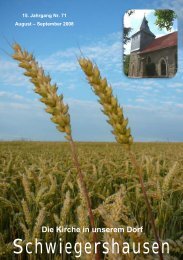 Ihre und Eure Michaelis Kirche! - Schwiegershausen